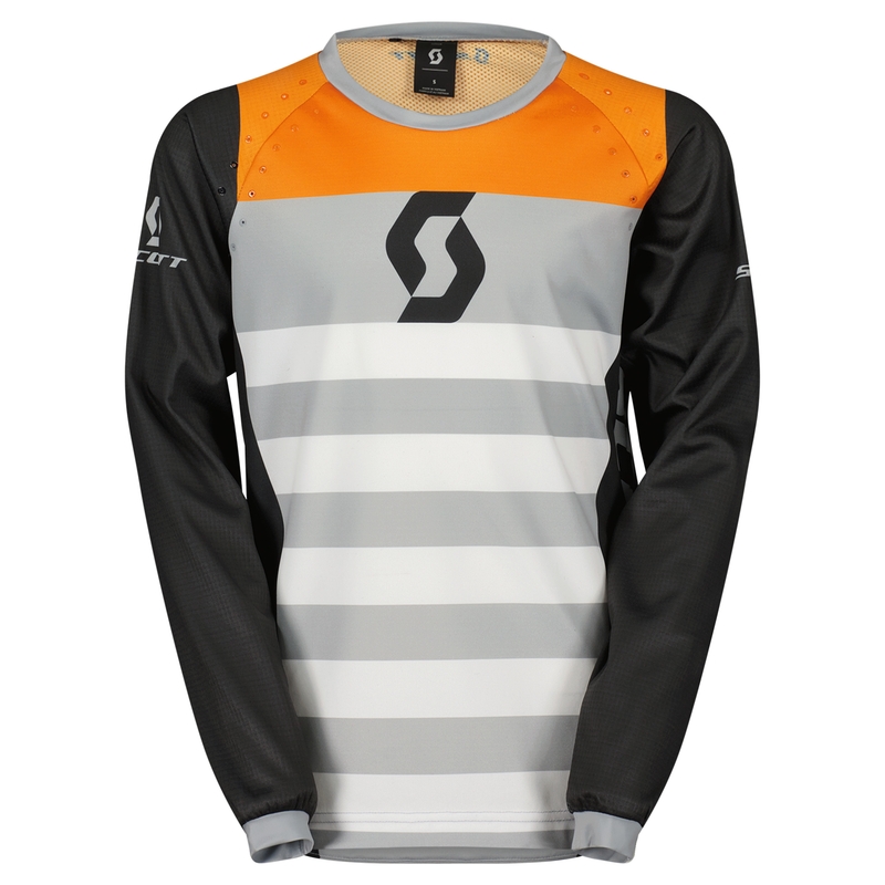 Maglia da motocross da bambino Scott EVO RACE nero-arancio
