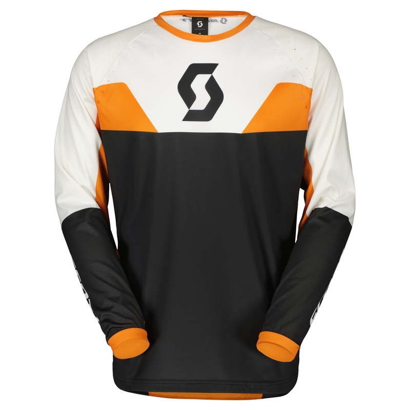 Maglia da motocross Scott EVO TRACK nero-arancio