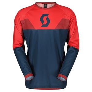 Maglia da motocross Scott EVO TRACK blu-rosso neon