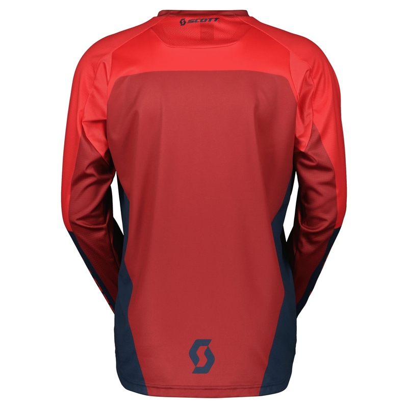 Maglia da motocross Scott EVO TRACK blu-rosso neon