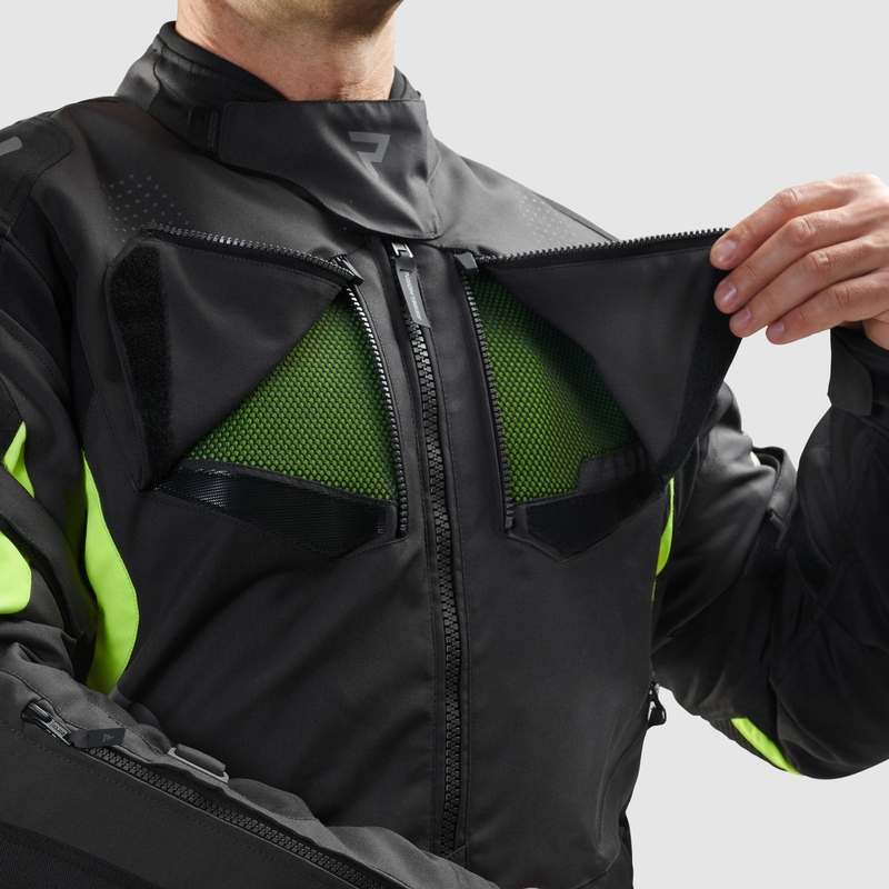Giacca da moto Rebelhorn Hiker IV nero-antracite-giallo fluo