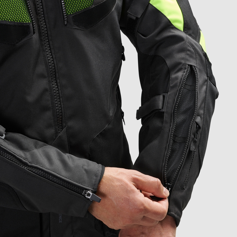Giacca da moto Rebelhorn Hiker IV nero-antracite-giallo fluo