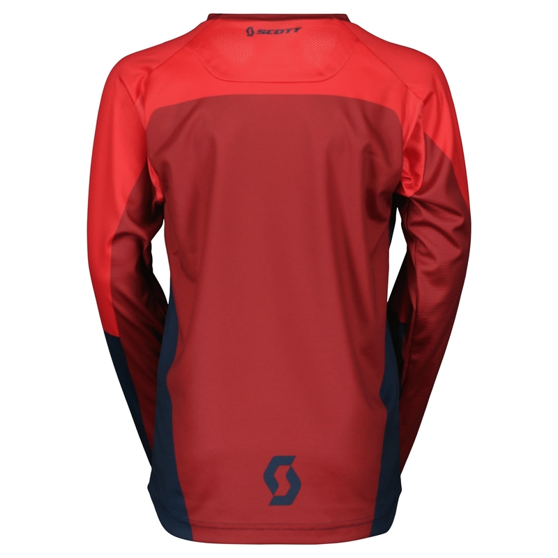 Maglia da motocross da bambino Scott EVO TRACK blu-rosso neon