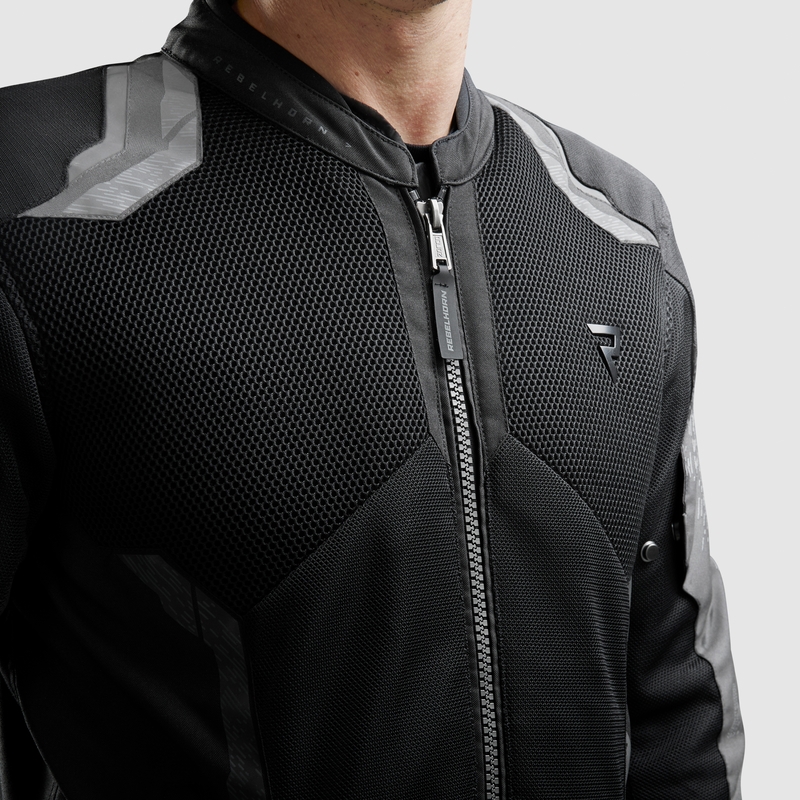 Giacca da moto Rebelhorn Jax nera e grigia