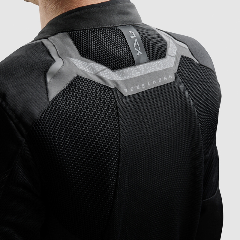 Giacca da moto Rebelhorn Jax nera e grigia