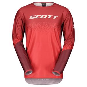 Maglia da motocross Scott PODIUM PRO rosso-grigio