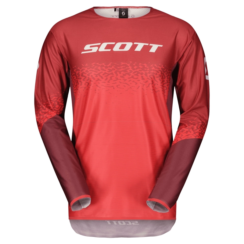 Maglia da motocross Scott PODIUM PRO rosso-grigio