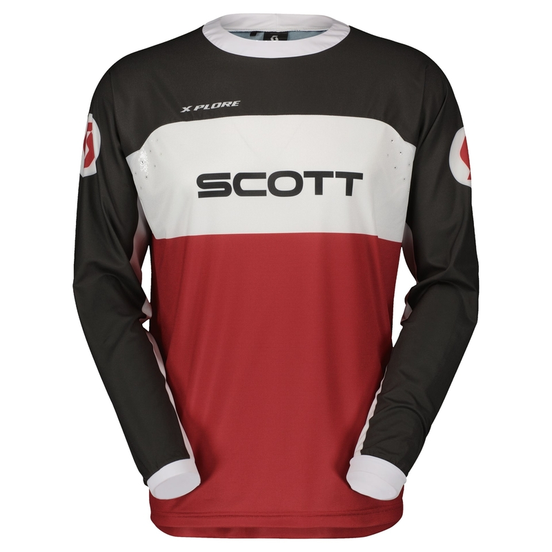 Maglia da motocross Scott X-PLORE SWAP rosso-nero