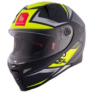 Casco moto integrale MT Revenge 2 Hatax nero-grigio-giallo fluo Saldi