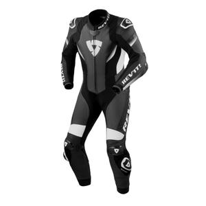 Tuta da moto bianca e nera Revit Control