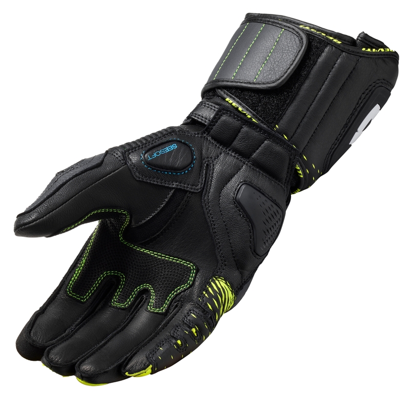 Guanti da moto Revit Control nero-giallo fluo