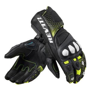 Guanti da moto Revit Control nero-giallo fluo