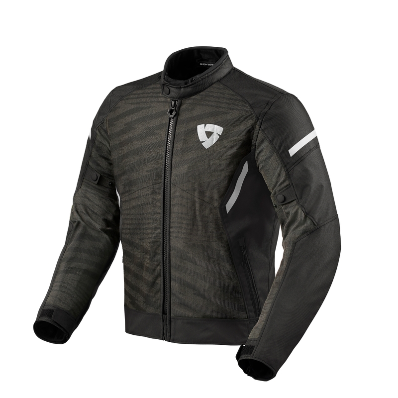 Giacca da moto Revit Torque 2 H2O bianca e nera