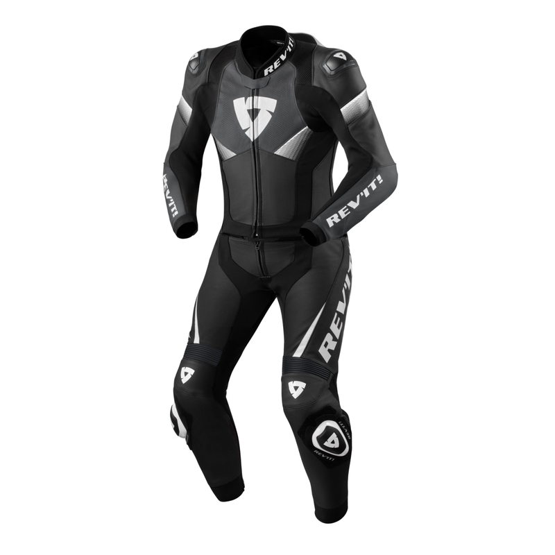 Tuta in pelle Revit Combi Argon 2 nera-bianca