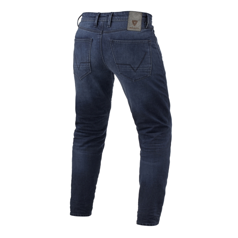 Jeans moto Revit Micah TF lavati blu scuro