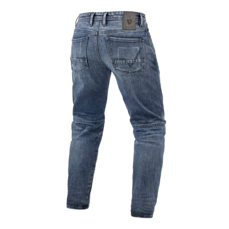 Jeans moto cropped Revit Rilan TF blu vintage medio