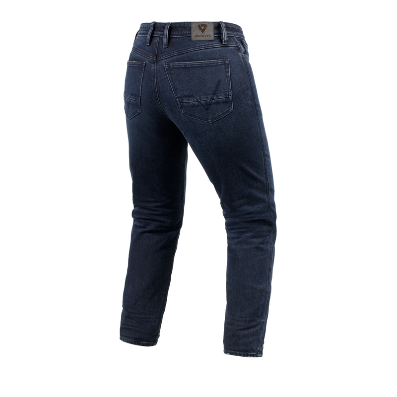 Jeans da motociclista Revit Violet BF lavati blu e neri da donna