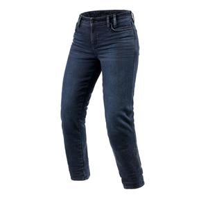 Jeans da motociclista donna Revit Violet BF lavati blu-nero