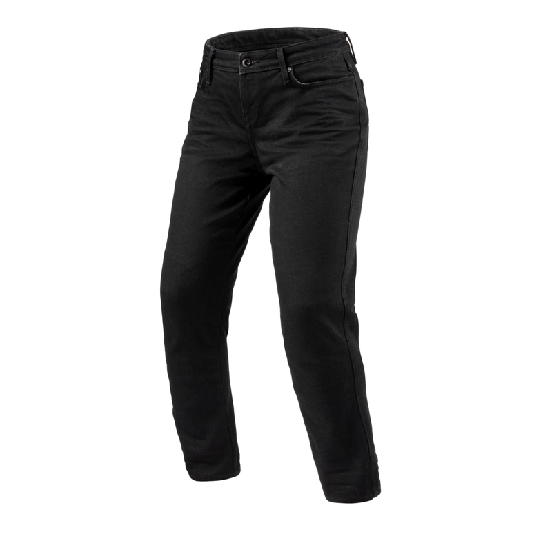 Jeans donna Revit Violet BF Black Cropped Motorcycle