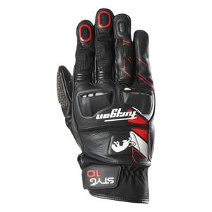 Guanti da moto Furygan STYG 10 nero-bianco-rosso