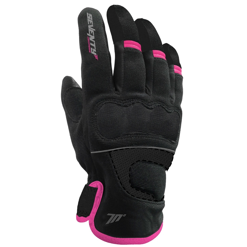 Guanti da moto da donna SEVENTY DEGREES SD-C45 nero e rosa