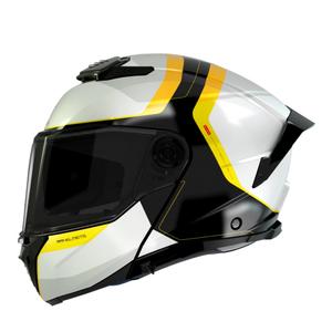 Casco moto MT ATOM 2 SV EMALLA B3 bianco-nero-giallo