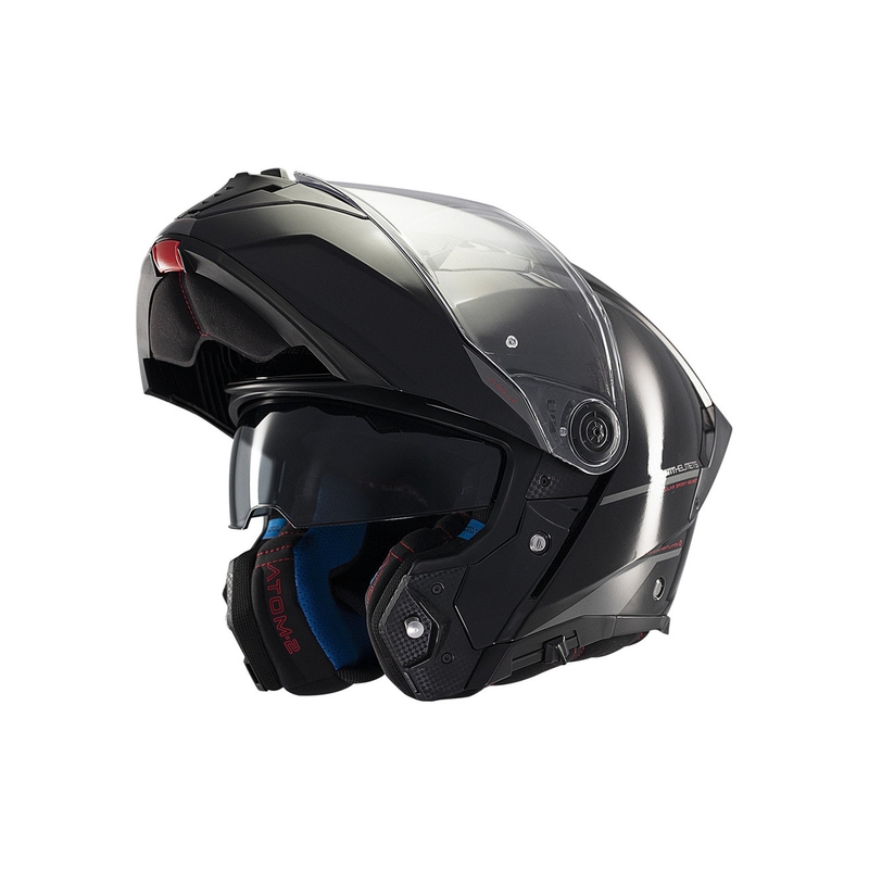 MT ATOM 2 SV SOLID A1 casco moto nero lucido