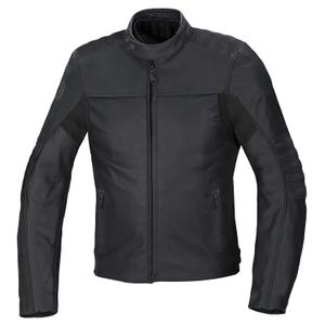 Giacca da motociclista in pelle SEVENTY DEGREES SD-JL1 nera
