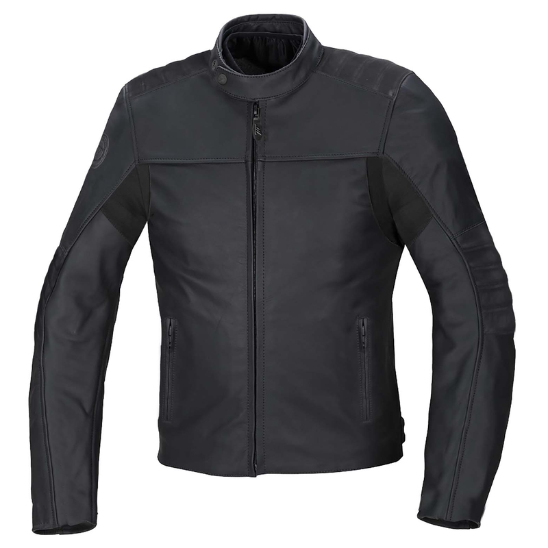 Giacca da motociclista in pelle SEVENTY DEGREES SD-JL1 nera