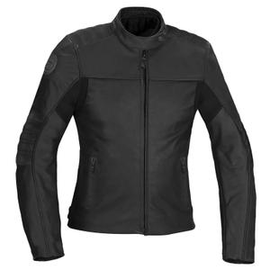 Giacca moto in pelle da donna SEVENTY DEGREES SD-JL3 nera