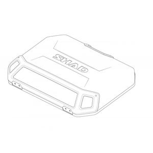 Aluminium cover SHAD (pro kufry TERRA) černý