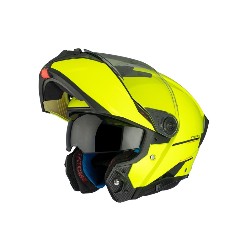 Casco moto MT ATOM 2 SV SOLID A3 giallo fluo lucido