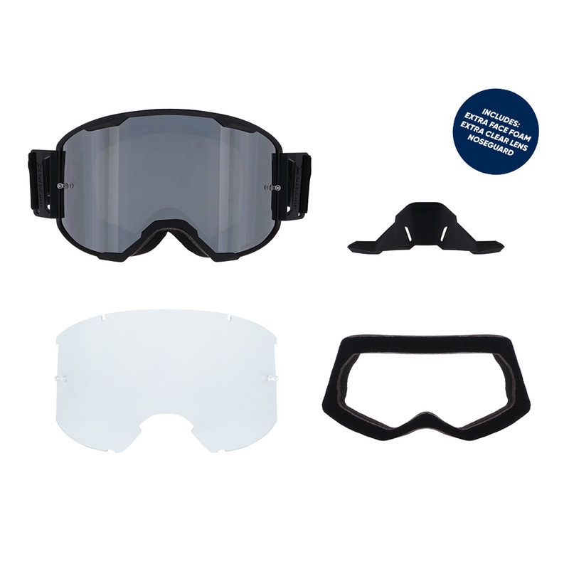 Occhiali da motocross Red Bull Spect STRIVE S neri con vetro fumé