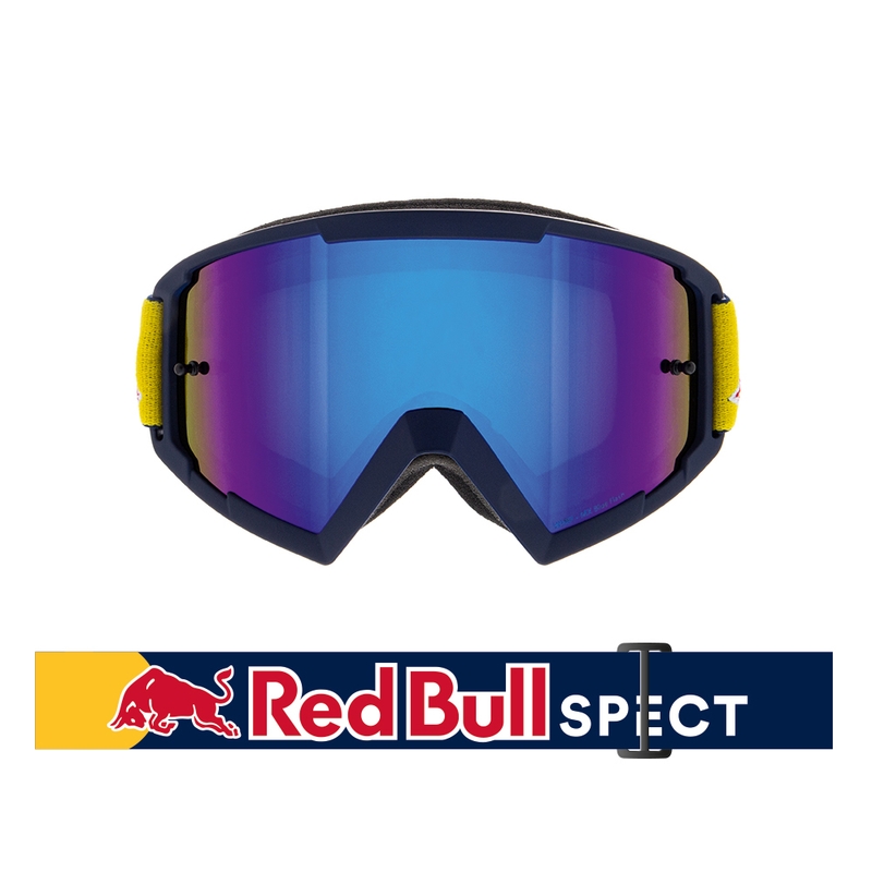 Occhiali da motocross Red Bull Spect WHIP blu scuro con lenti blu