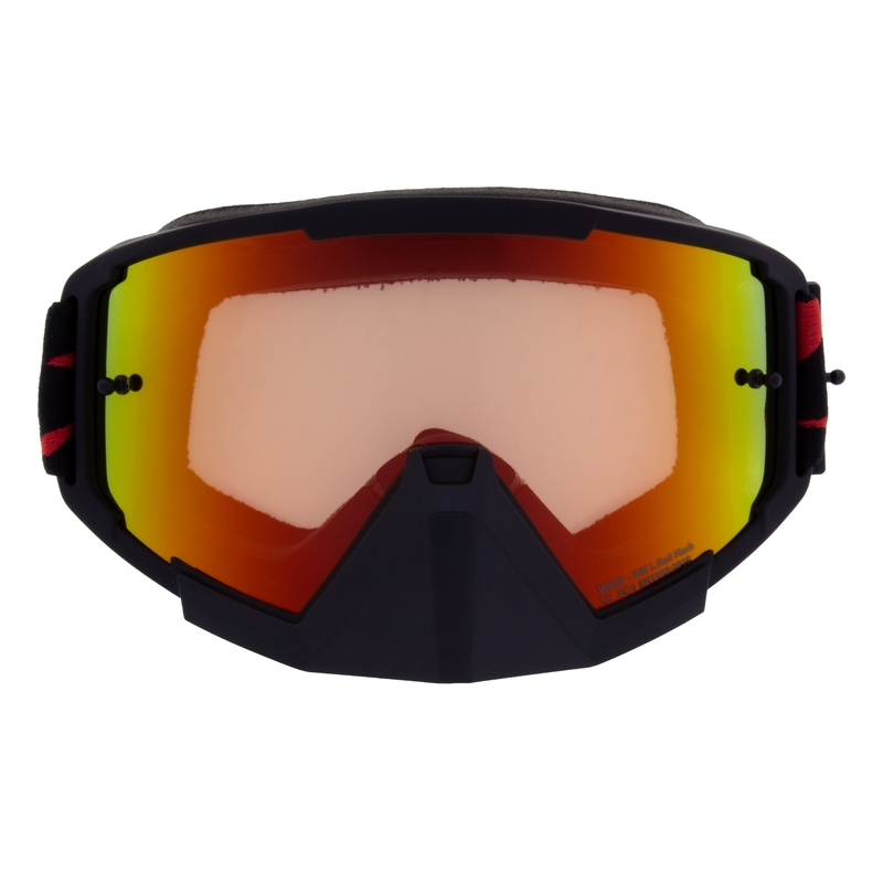 Occhiali da motocross Red Bull Spect WHIP neri con lenti giallo-rosse