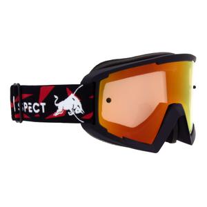 Occhiali da motocross Red Bull Spect WHIP neri con lenti giallo-rosse