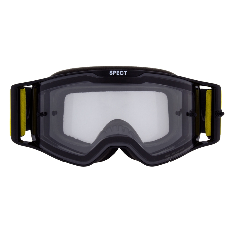 Occhiali da motocross Red Bull Spect TORP neri con lenti trasparenti