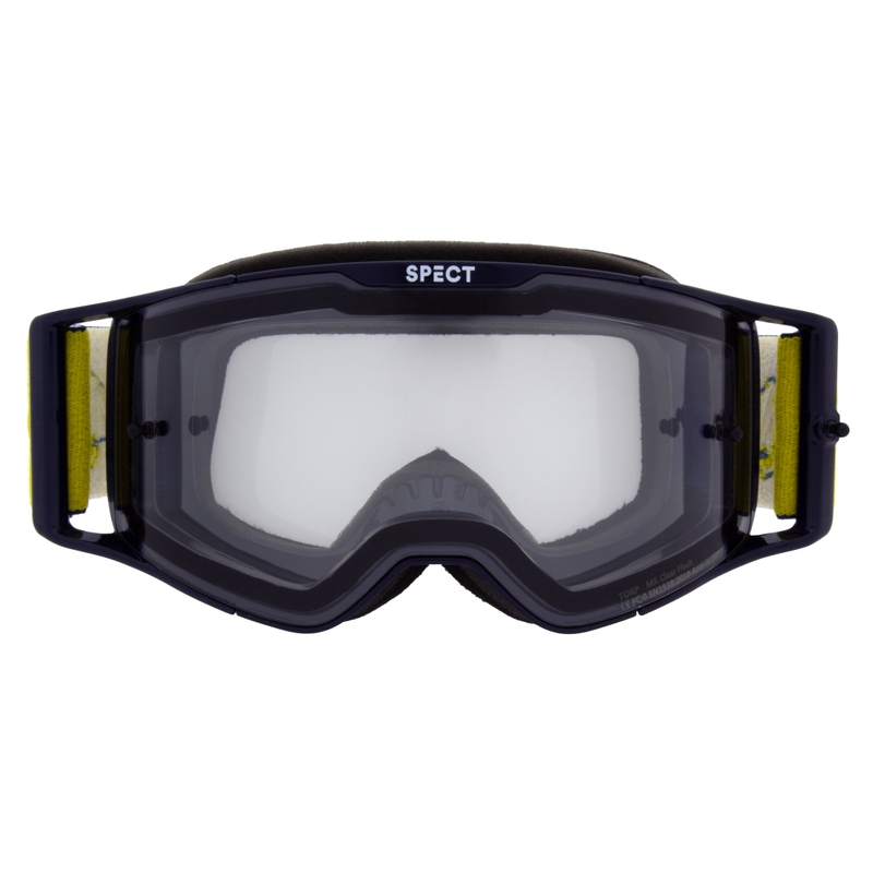 Occhiali da motocross Red Bull Spect TORP blu con lenti trasparenti