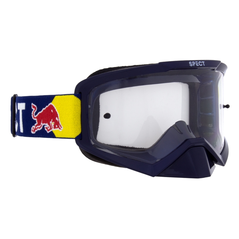Occhiali da motocross Red Bull Spect EVAN blu con lenti trasparenti