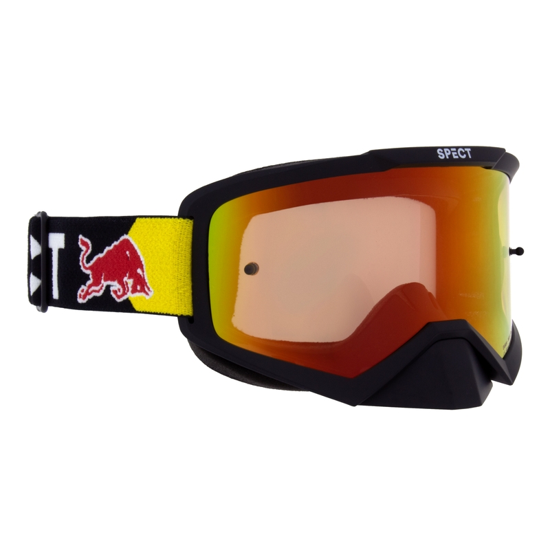 Occhiali da motocross Red Bull Spect EVAN neri con lenti giallo-rosse