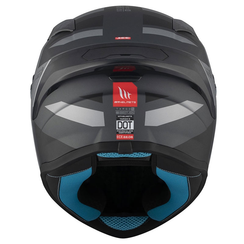 MT TARGO S BRITAIN C2 casco moto integrale nero-grigio opaco