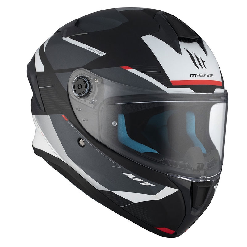 MT TARGO S KAY B2 Casco moto integrale nero-grigio-bianco opaco