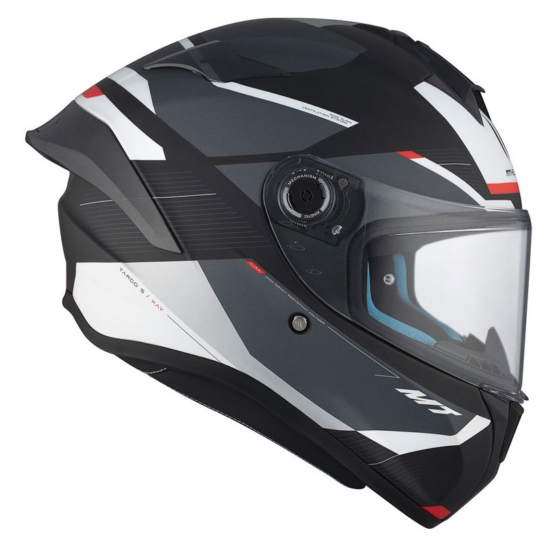 MT TARGO S KAY B2 Casco moto integrale nero-grigio-bianco opaco