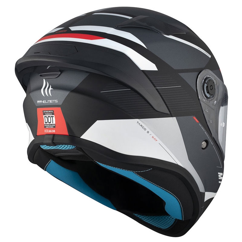 MT TARGO S KAY B2 Casco moto integrale nero-grigio-bianco opaco