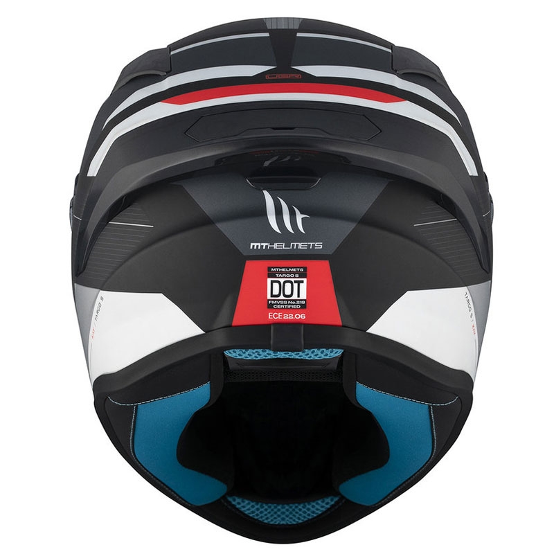 MT TARGO S KAY B2 Casco moto integrale nero-grigio-bianco opaco