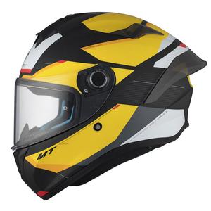 MT TARGO S KAY B3 casco moto integrale nero-bianco-giallo opaco