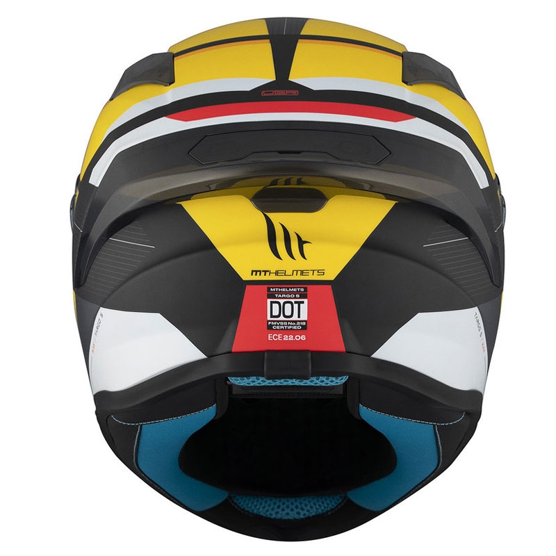 MT TARGO S KAY B3 casco moto integrale nero-bianco-giallo opaco