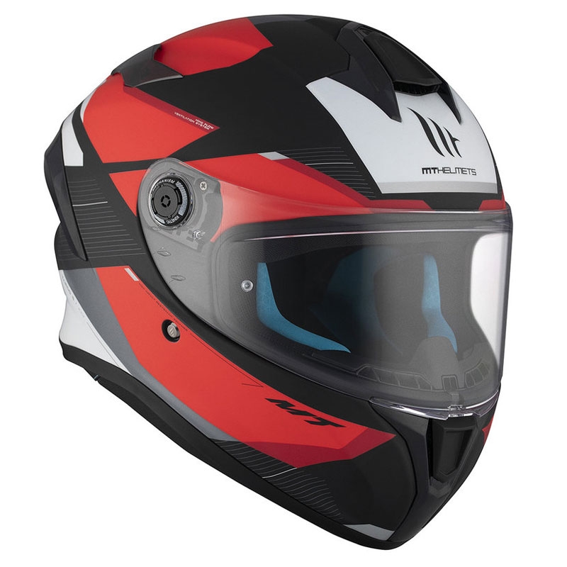 Casco moto integrale MT TARGO S KAY B5 nero-rosso-bianco opaco Saldi