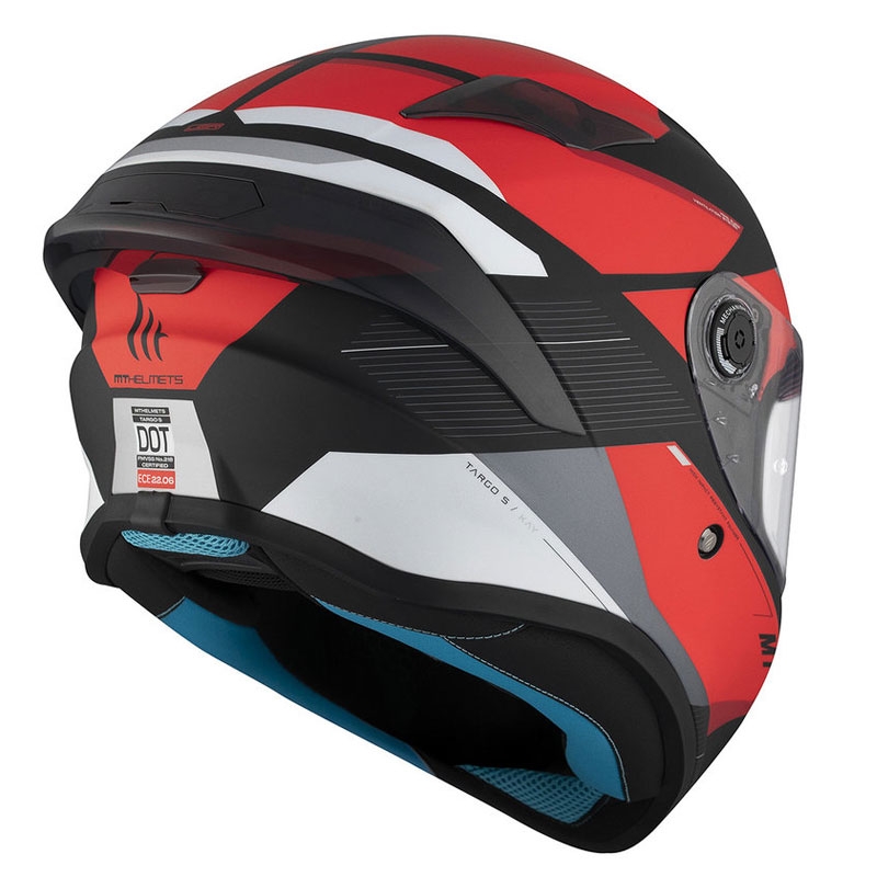 Casco moto integrale MT TARGO S KAY B5 nero-rosso-bianco opaco Saldi