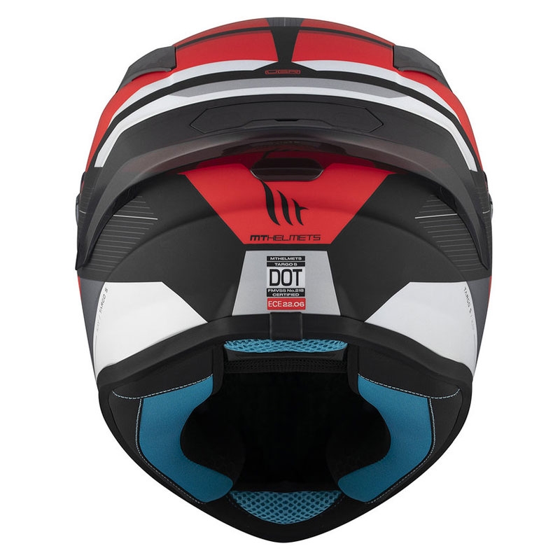 Casco moto integrale MT TARGO S KAY B5 nero-rosso-bianco opaco Saldi